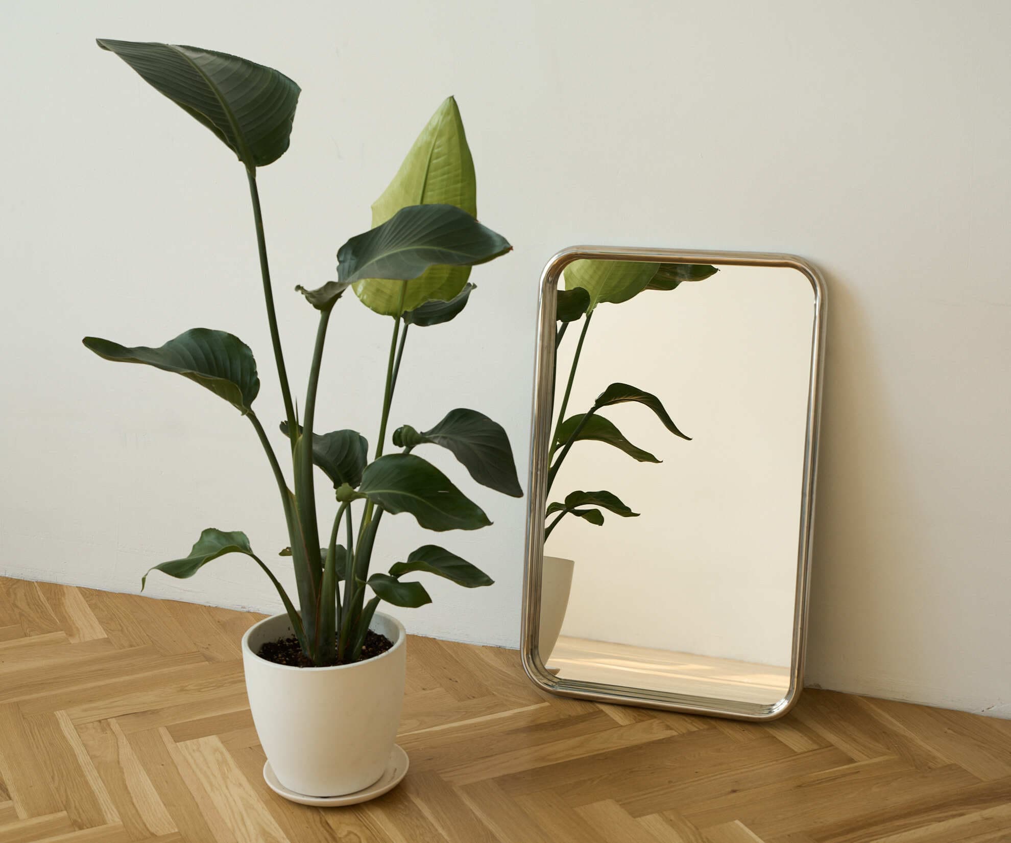 Зеркало на металлической раме 50х80 см, хром