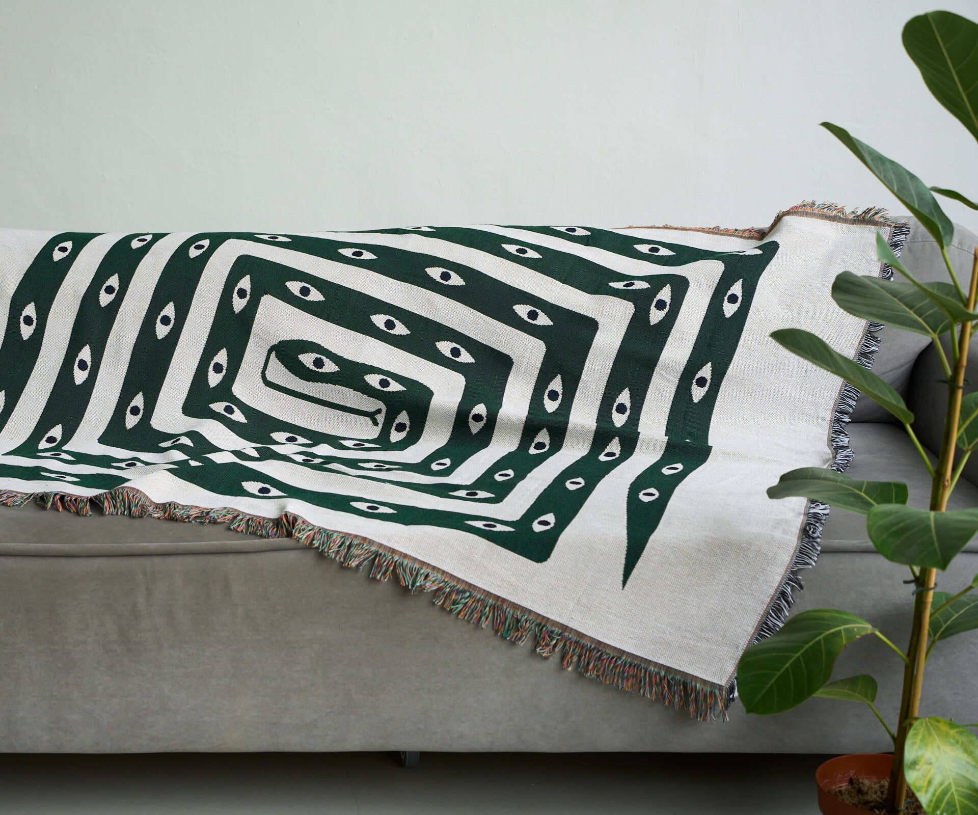 Тканный плед Snake, 130x180 см