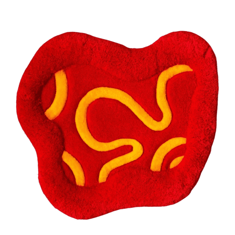 Коврик-лежанка красная, 70х75