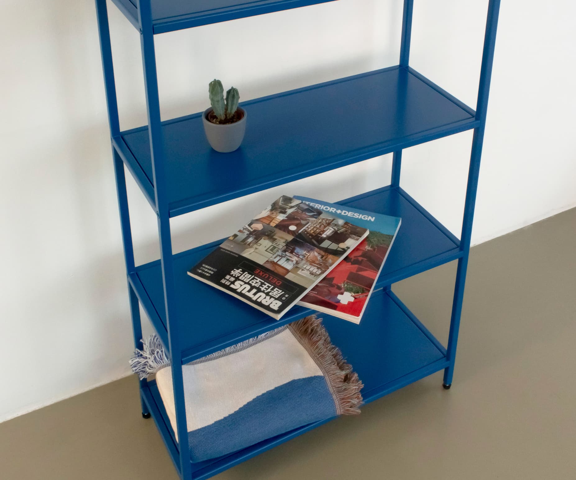 Стеллаж металлический 155х60х25, синий