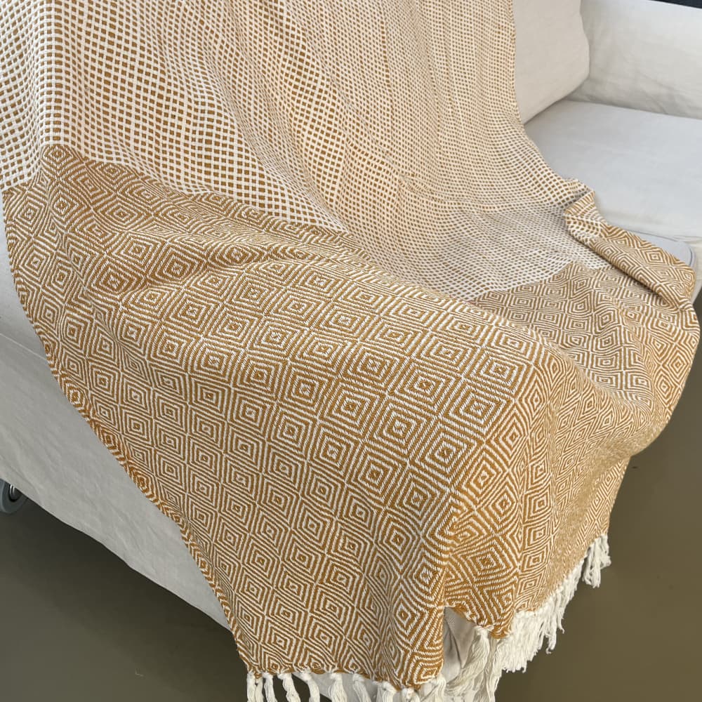 Плед с кисточками