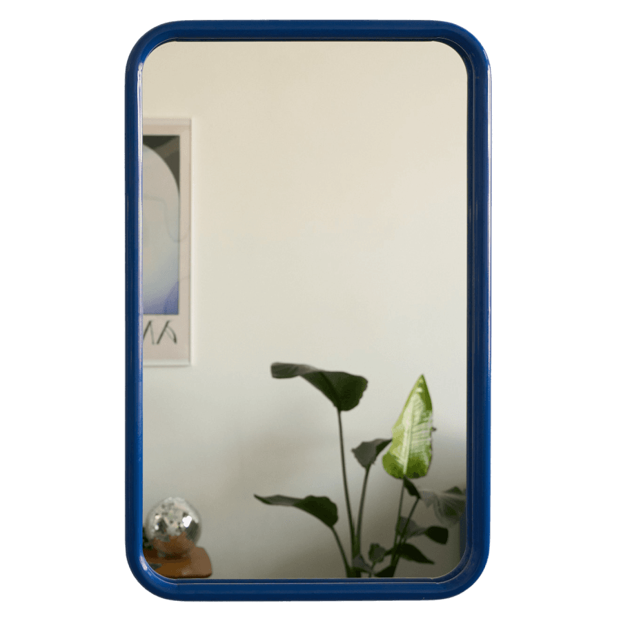 Зеркало на металлической раме 50х80 см, синее