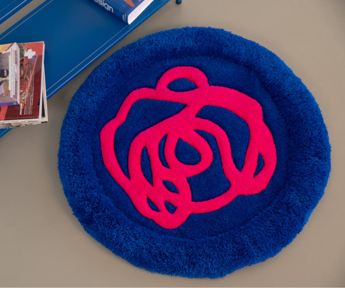 Коврик-лежанка синяя, 70х70