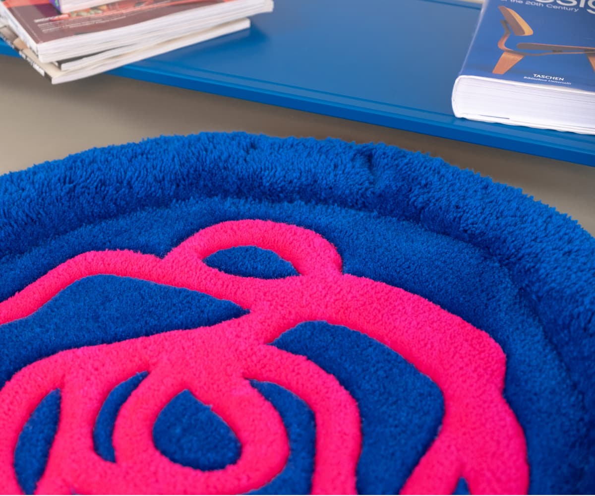 Коврик-лежанка синяя, 70х70