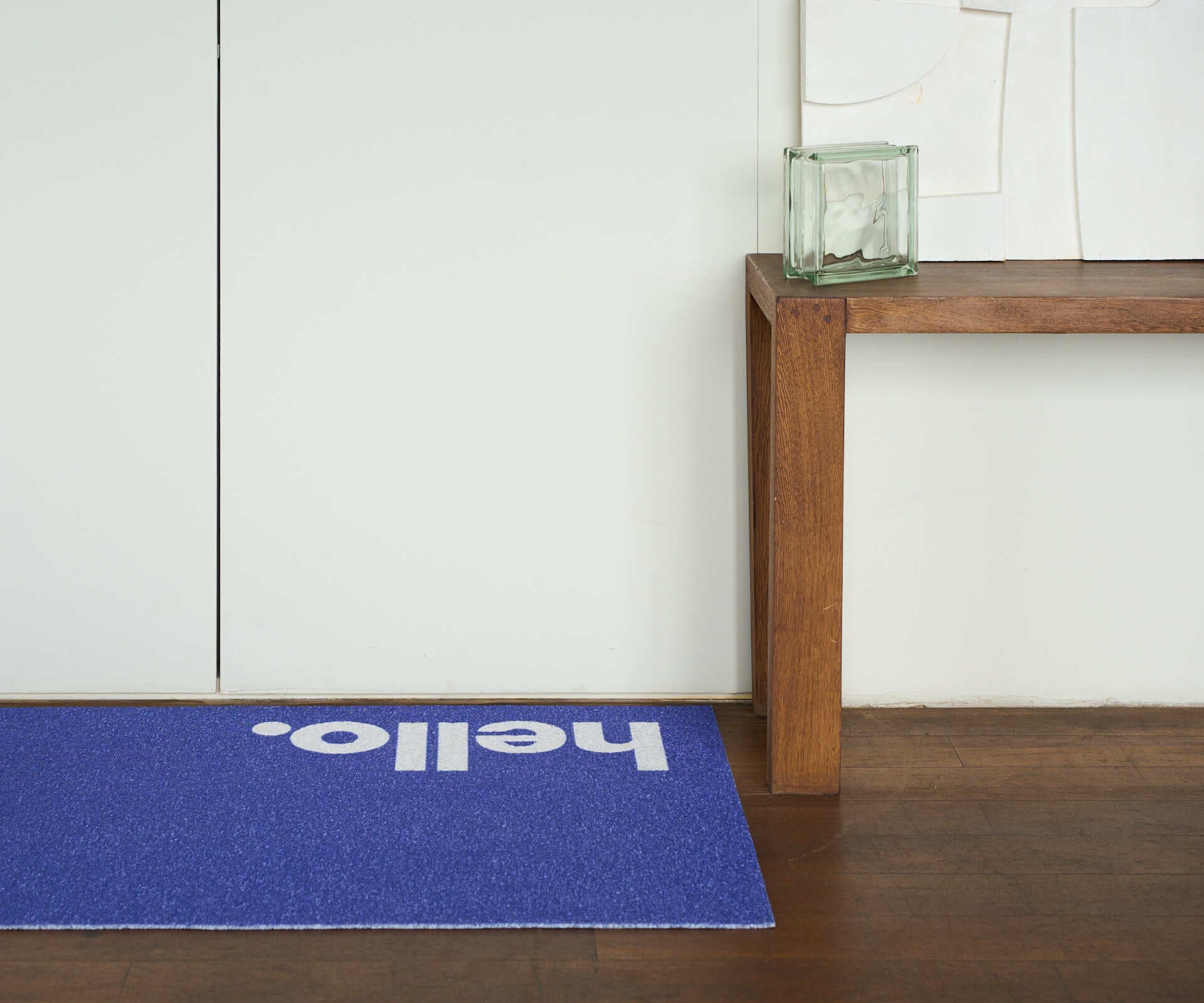 Коврик Hello придверный, синий