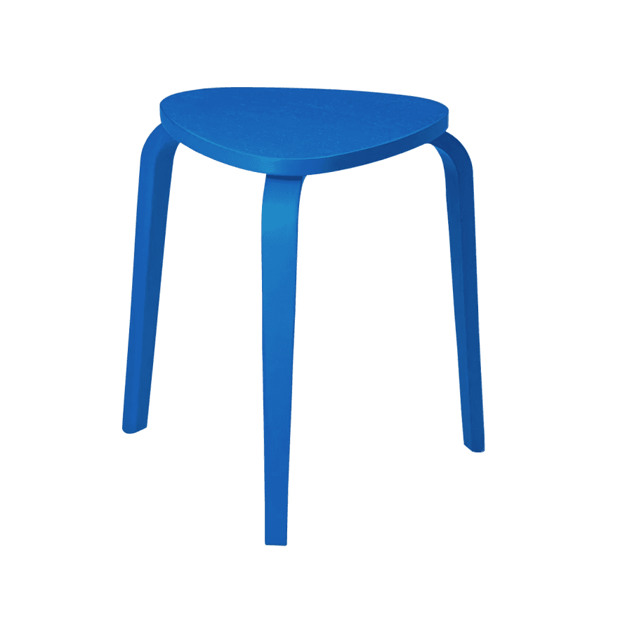 Табурет из фанеры, синий