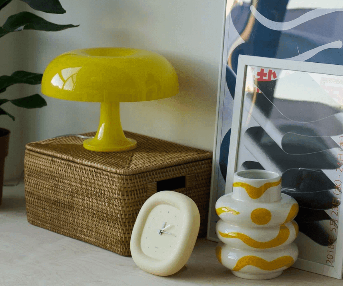 Лампа настольная Shroom, желтая