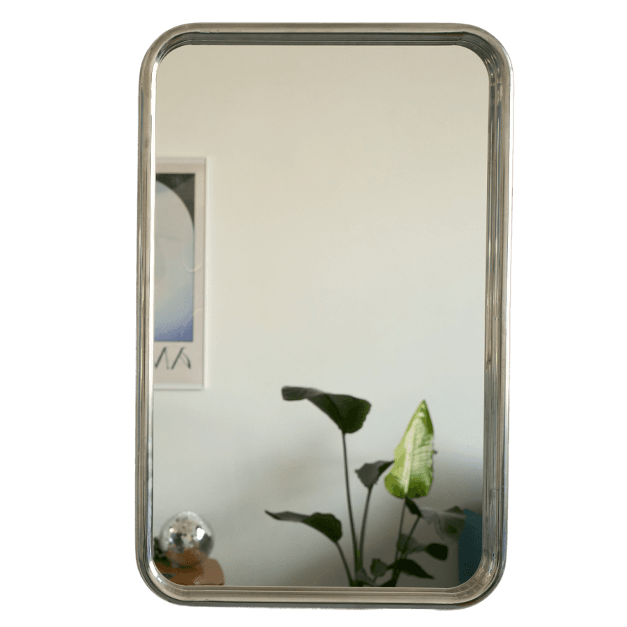 Зеркало на металлической раме 50х80 см, хром