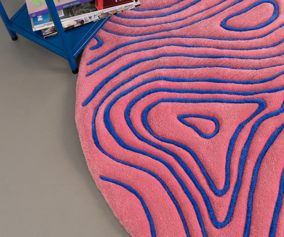 Коврик Pink and blue, 143х130 см