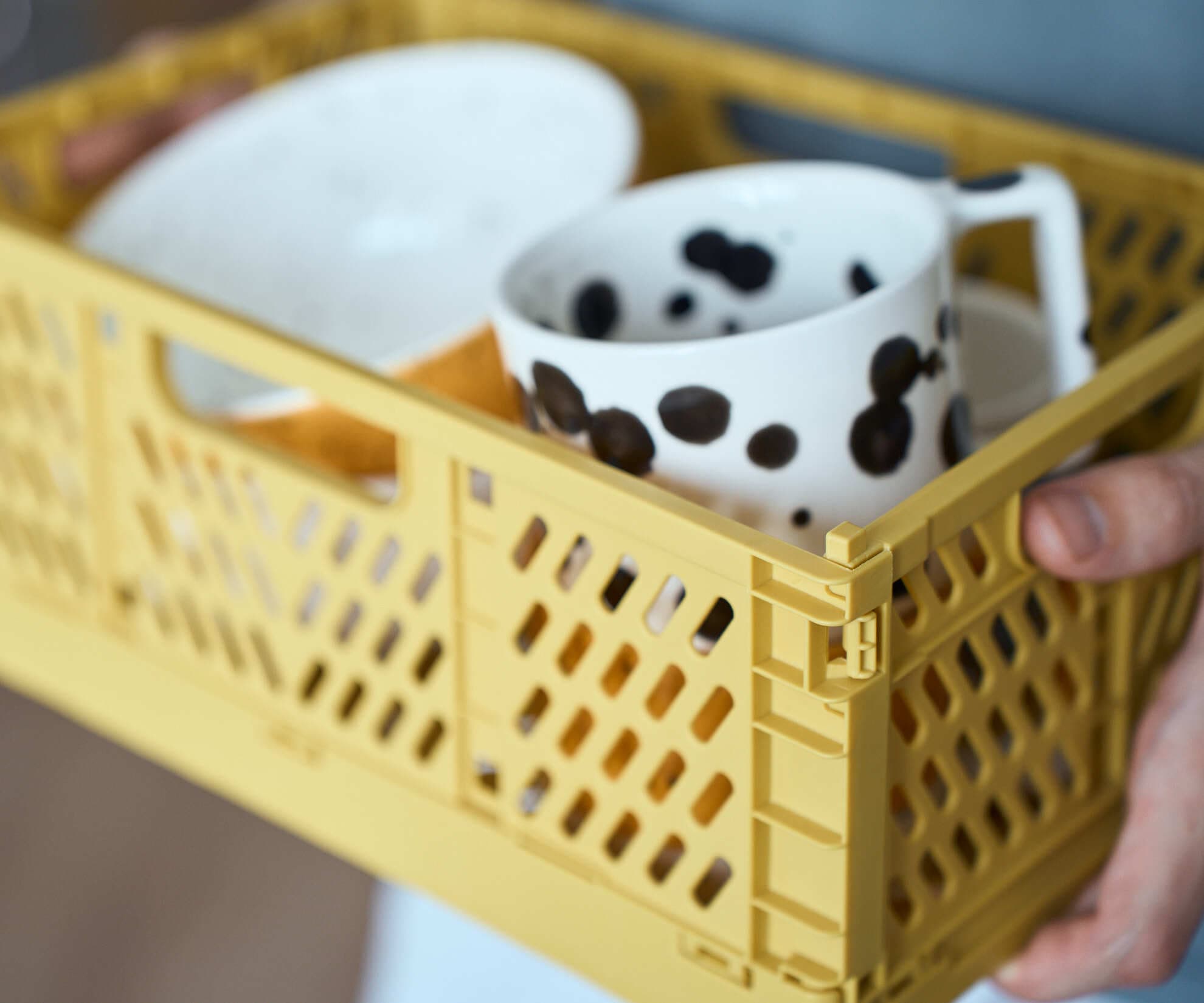 Ящик складной, желтый