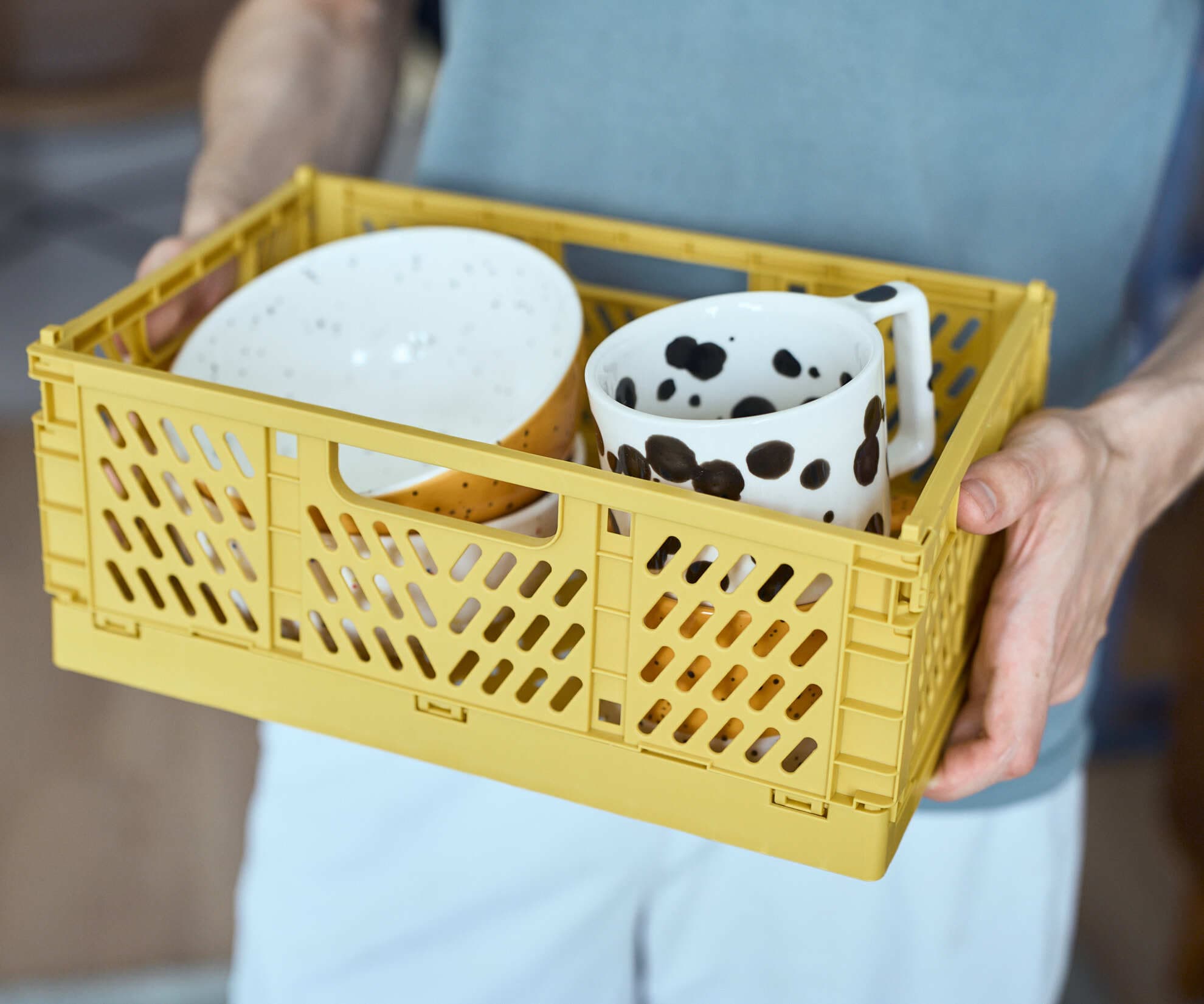 Ящик складной, желтый