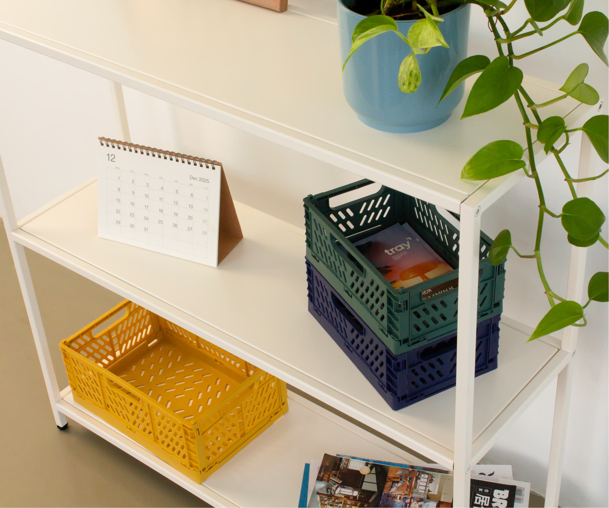 Стеллаж металлический 75х80х25, молочный