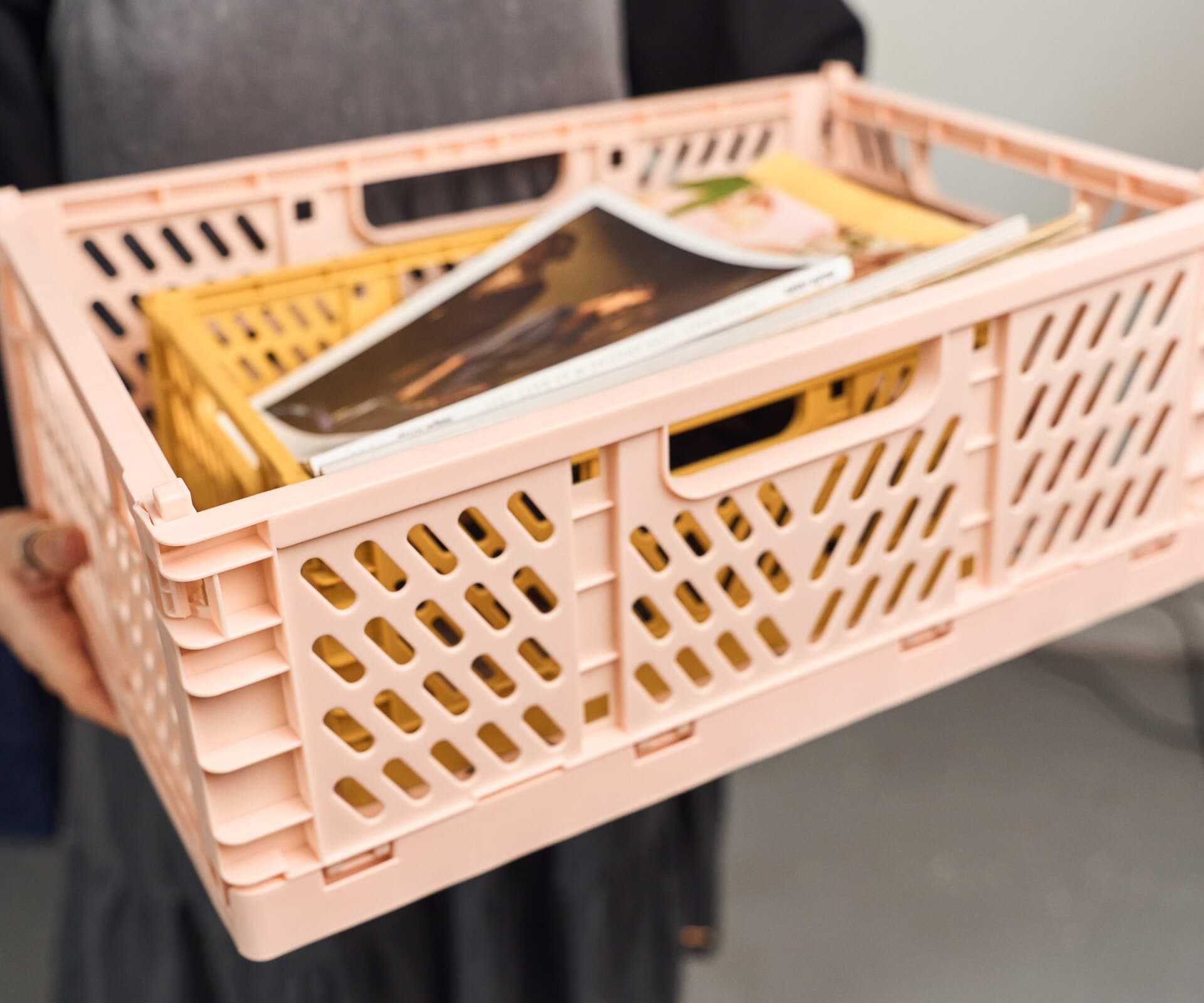 Ящик складной, розовый