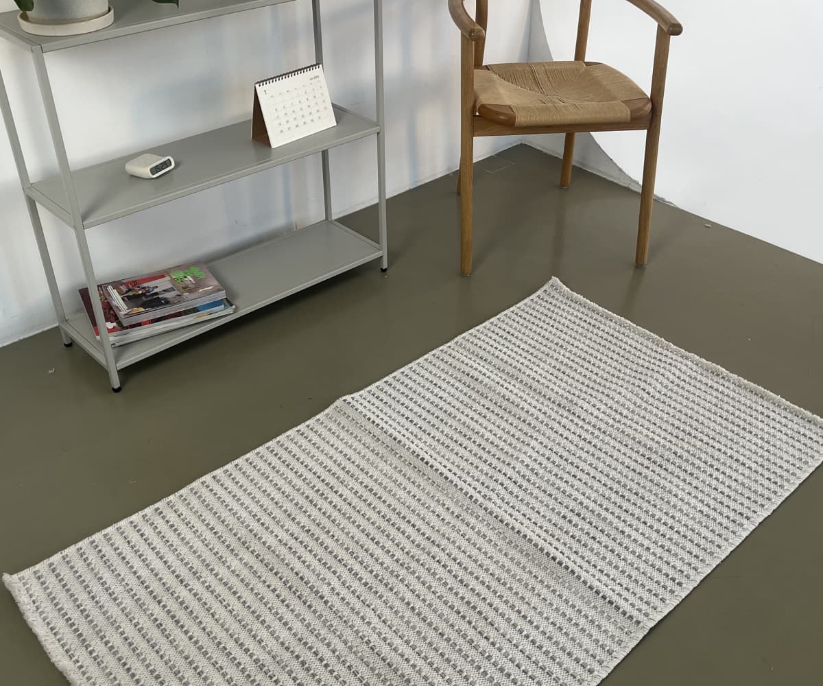 Коврик текстильный белый 150х80 см