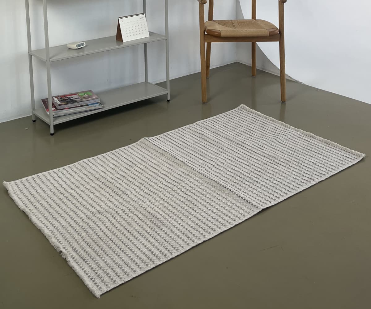 Коврик текстильный белый 150х80 см
