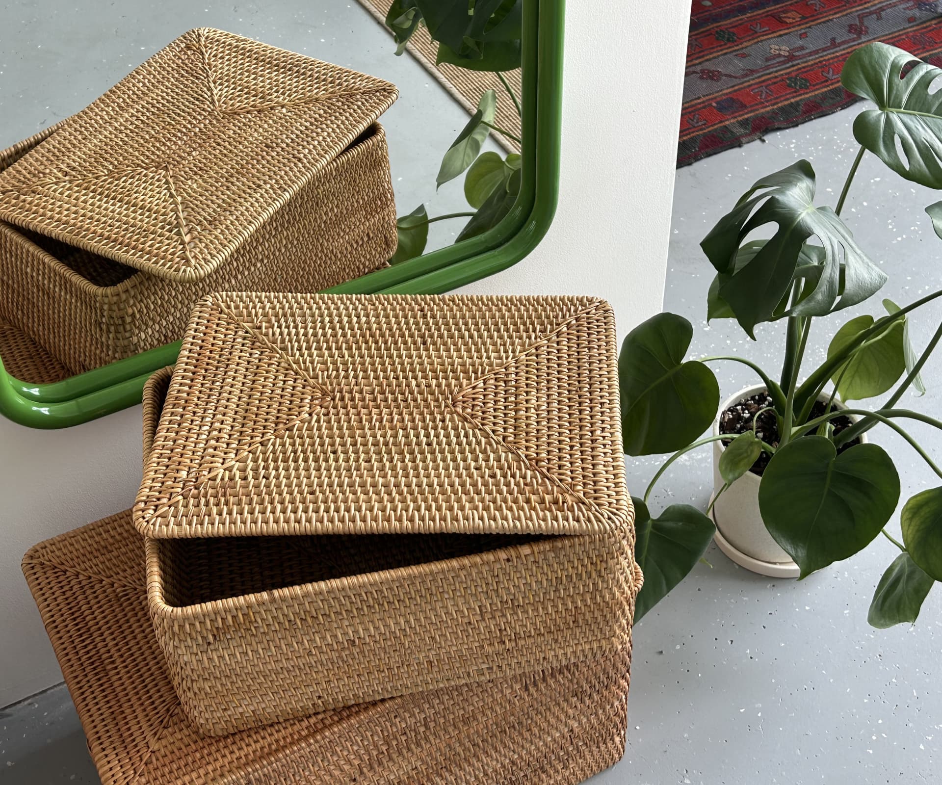 Короб из ротанга без ручек, Размер L