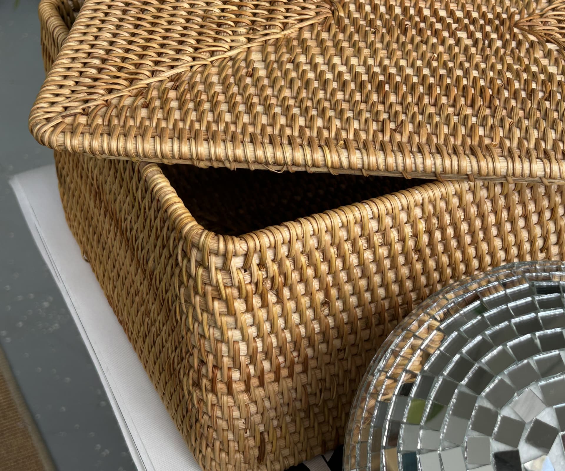 Короб из ротанга без ручек, Размер L