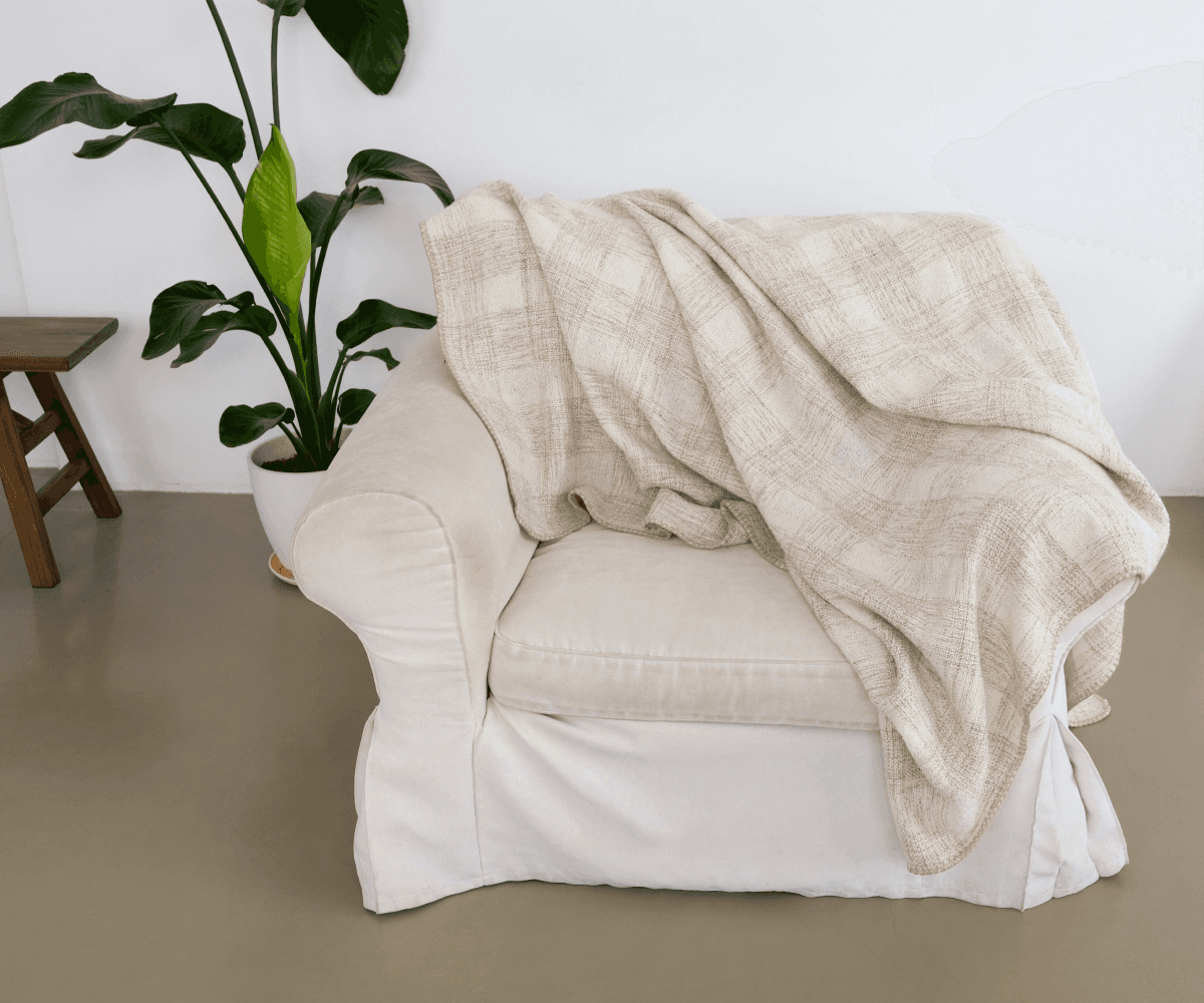 Плед клетчатый, 145х180см