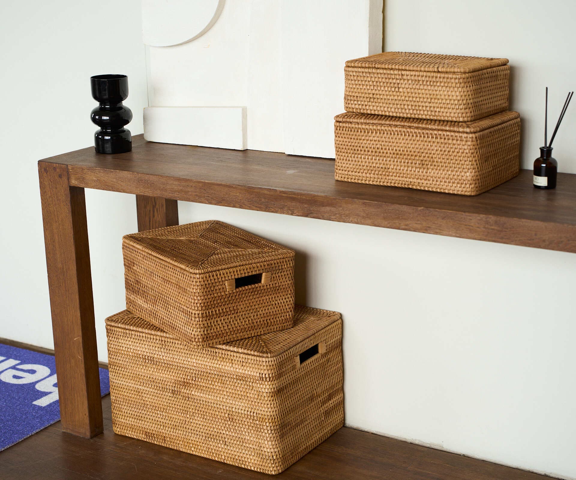 Короб из ротанга, L: 38х28х18 см