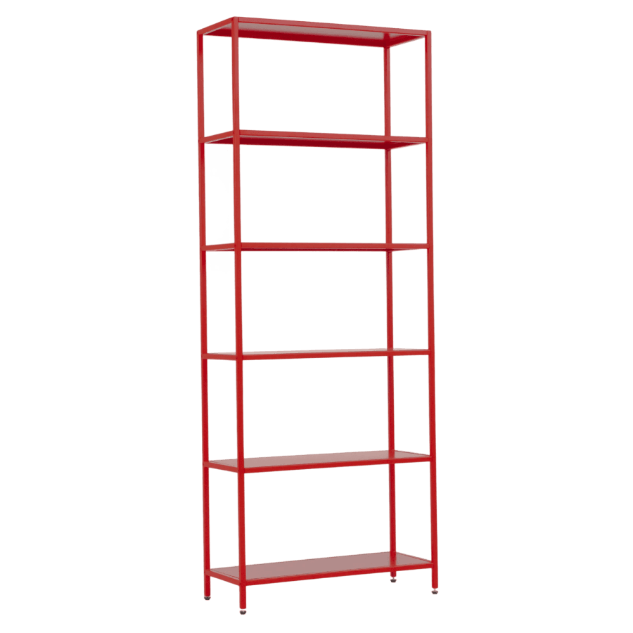 Стеллаж металлический 155х60х25, красный