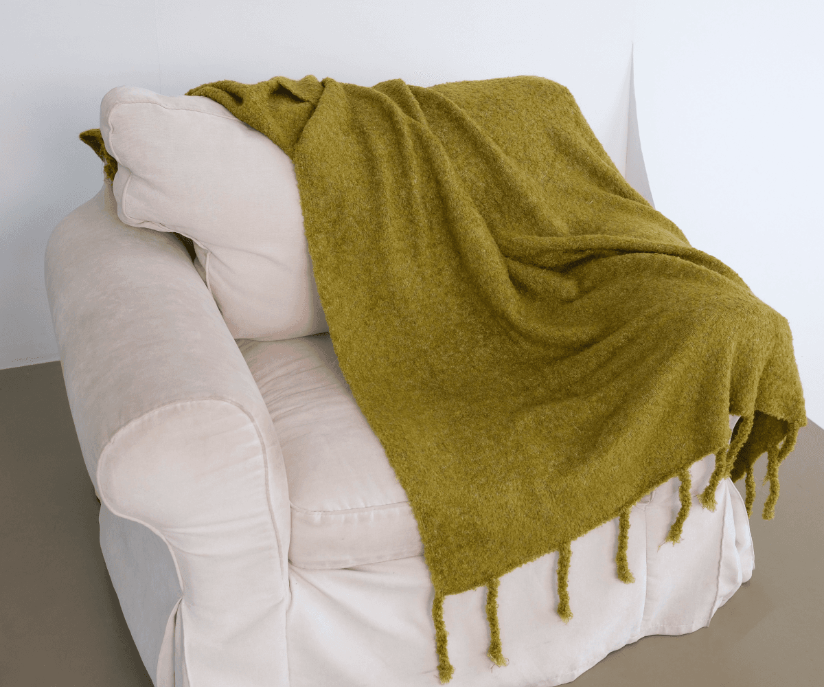 Плед с кисточками, 170х130см