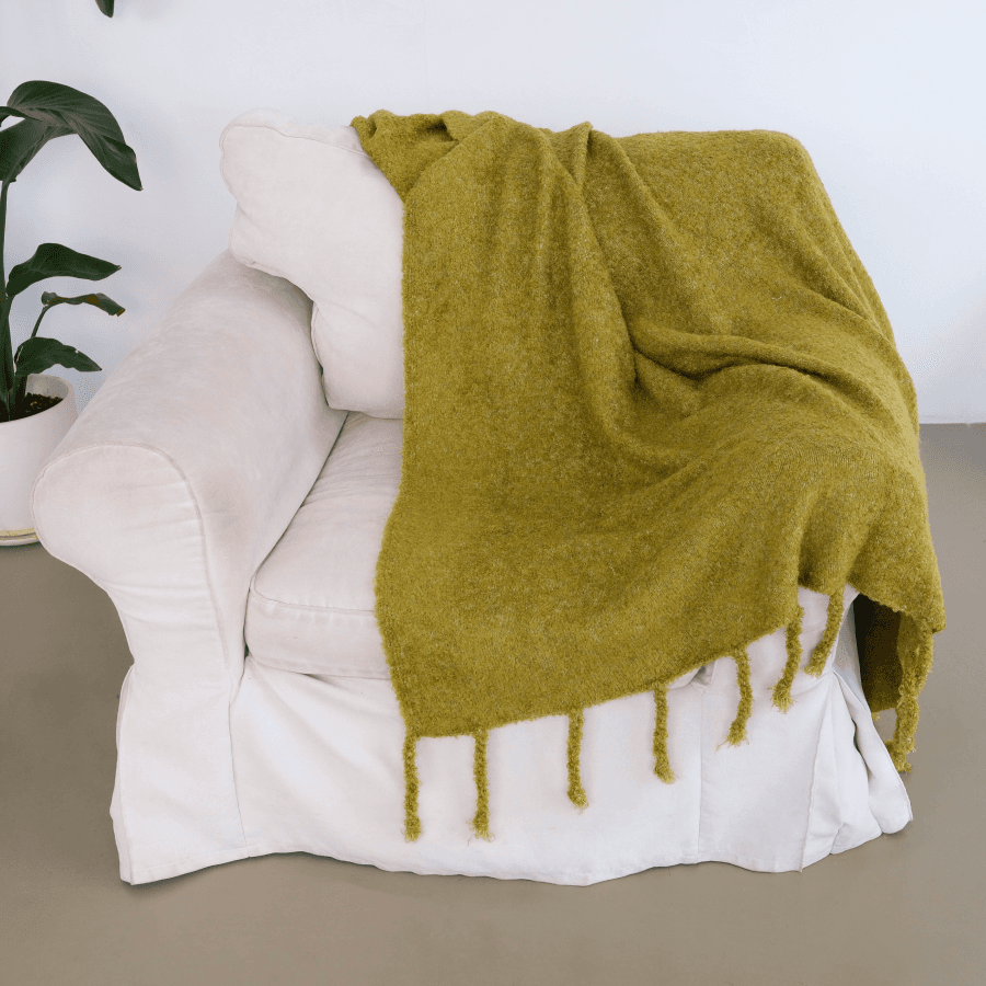 Плед с кисточками, 170х130см