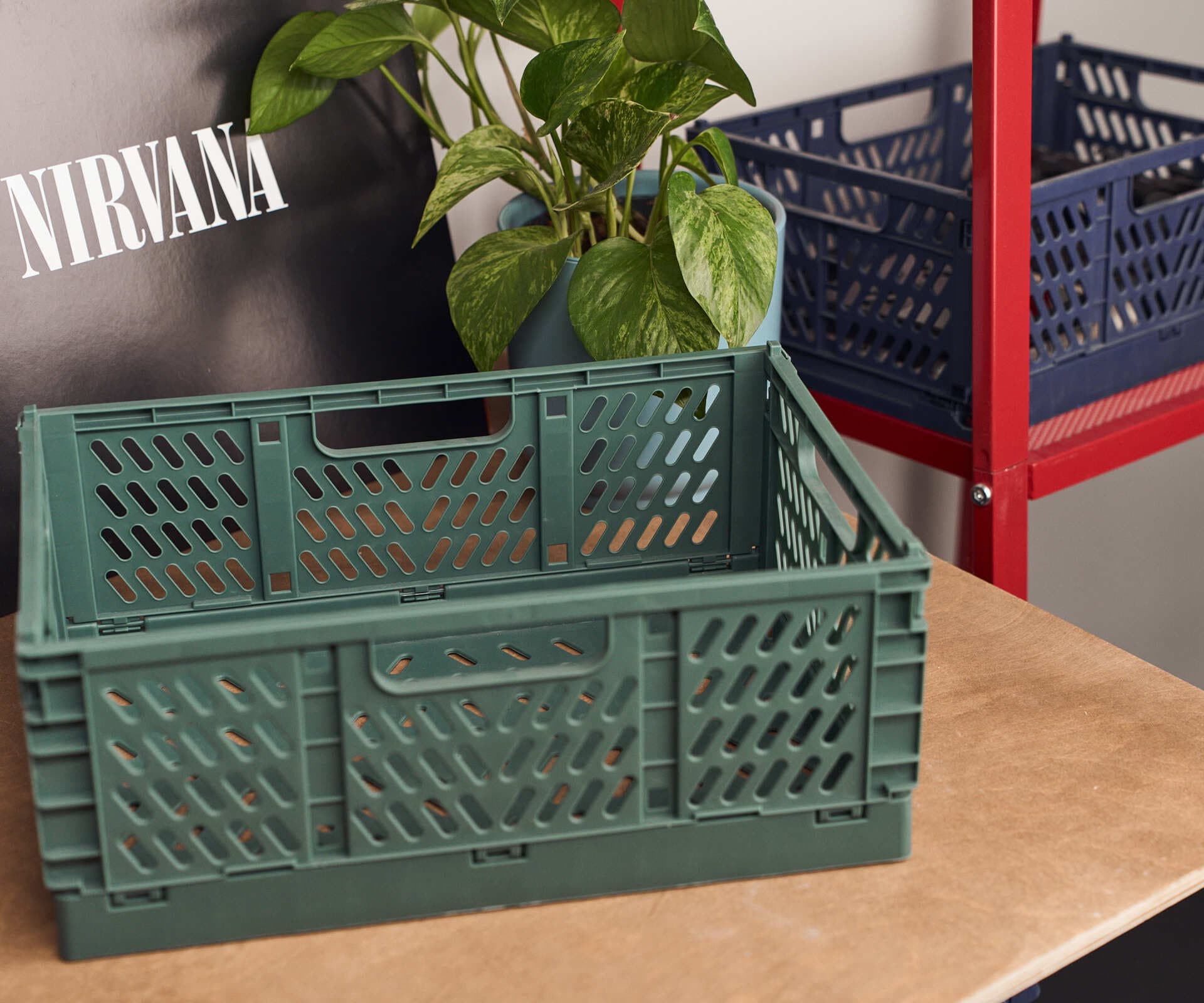 Ящик складной, зеленый