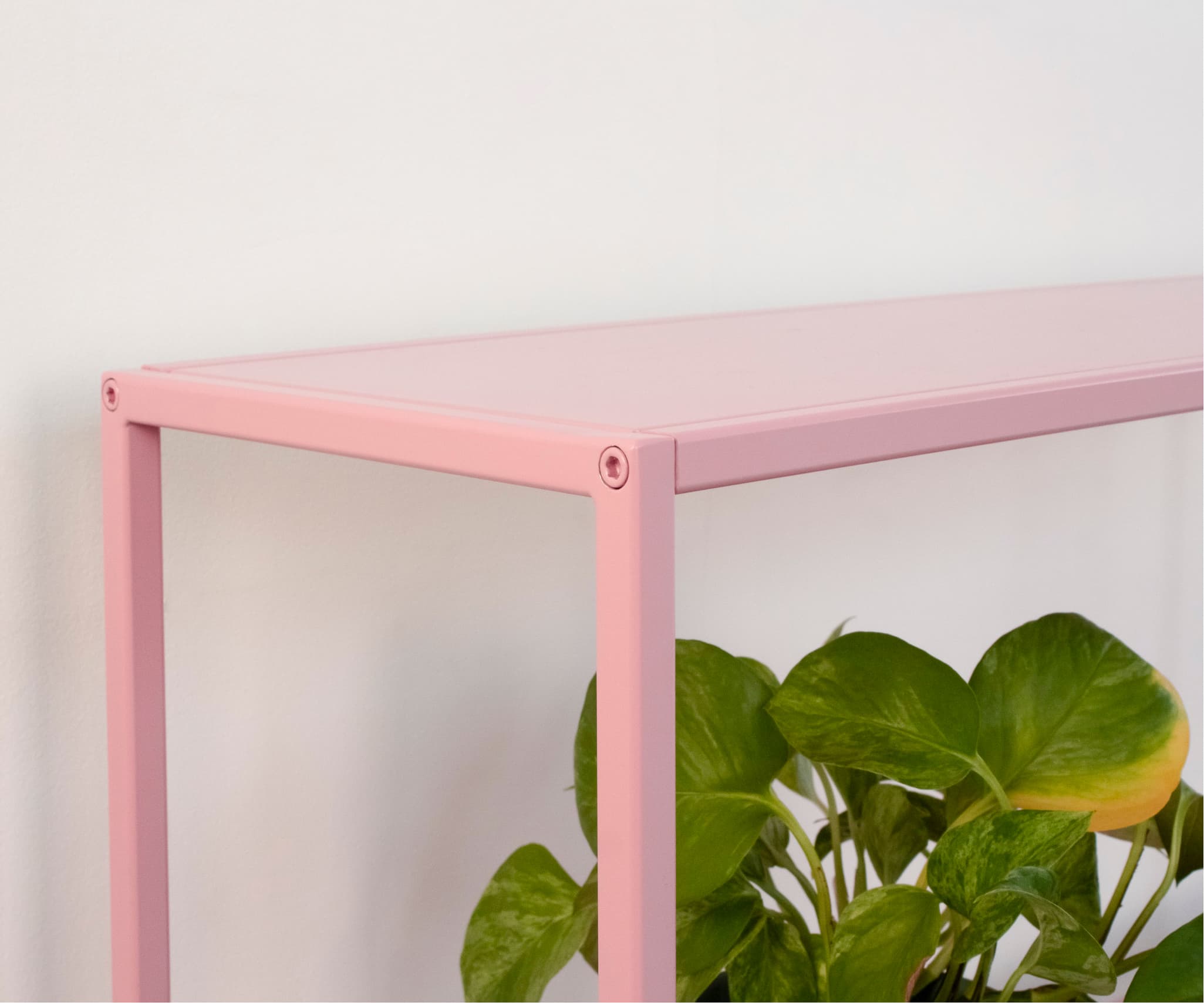 Стеллаж металлический 75х80х25, розовый