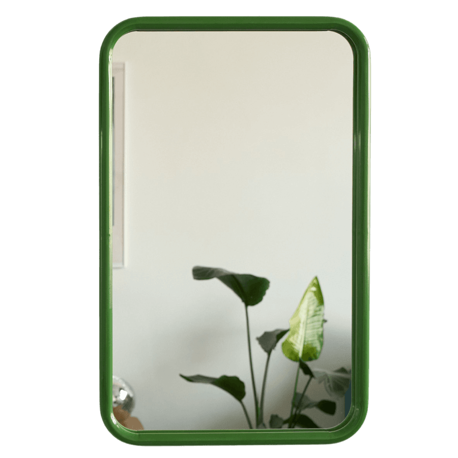 Зеркало на металлической раме 50х80 см, зеленое
