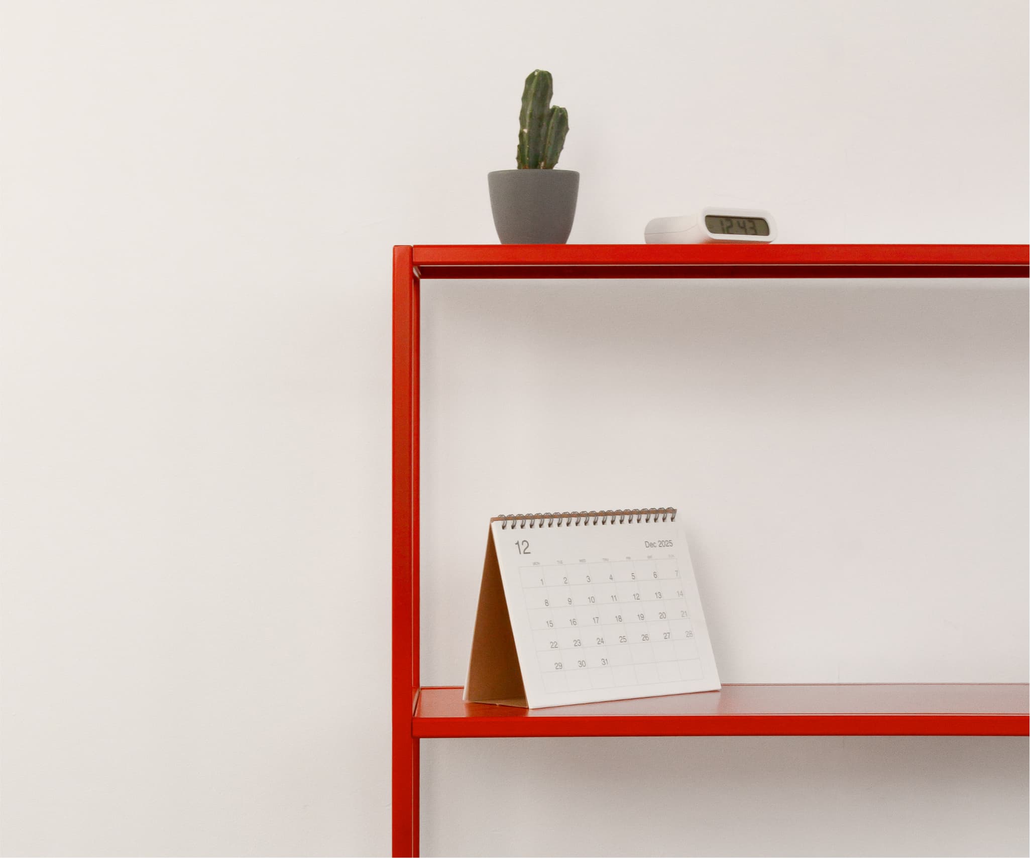 Стеллаж металлический 75х80х25, красный