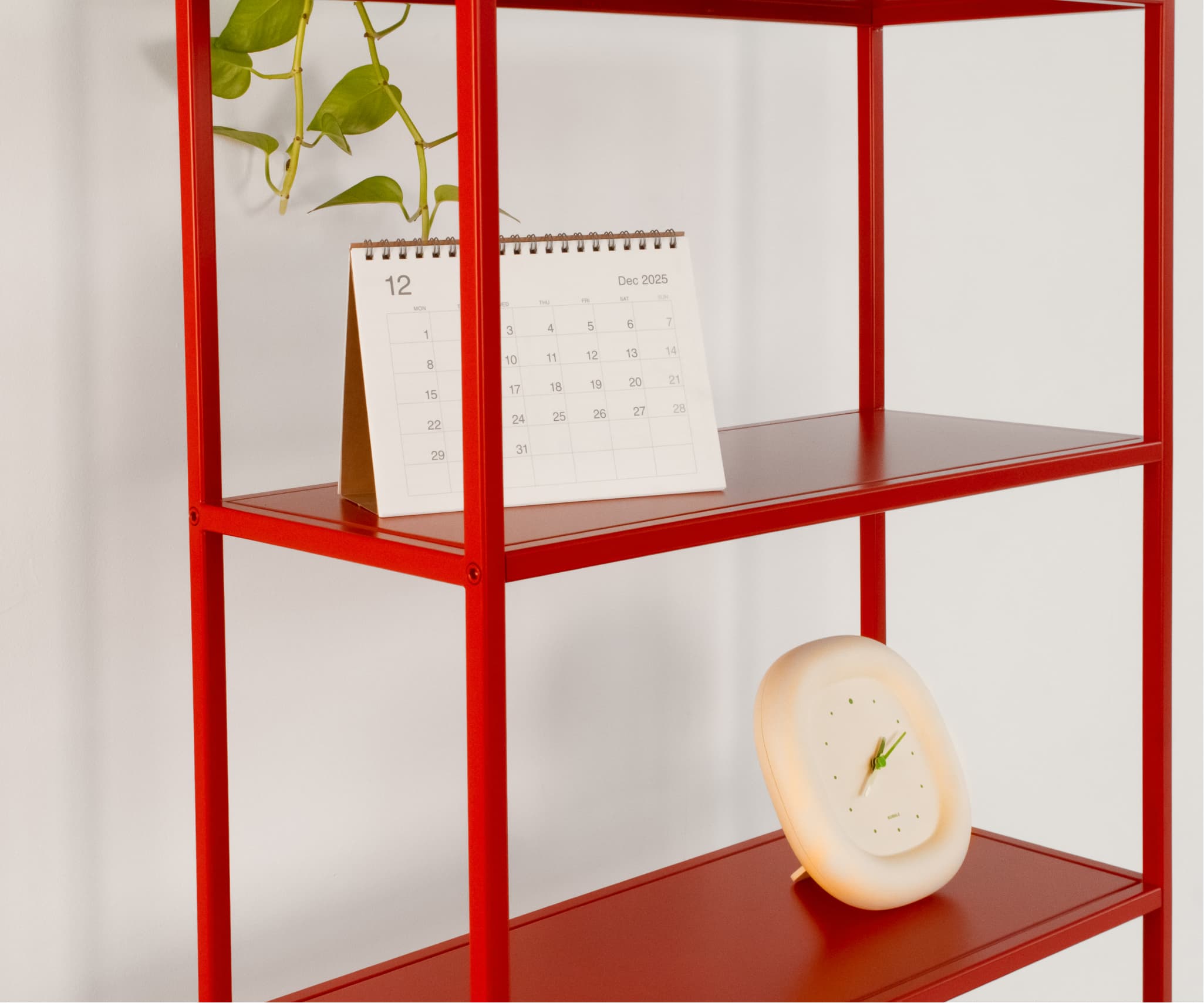 Стеллаж металлический 155х60х25, красный