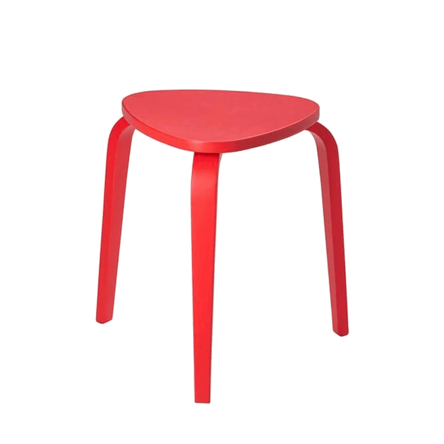 Табурет из фанеры, красный