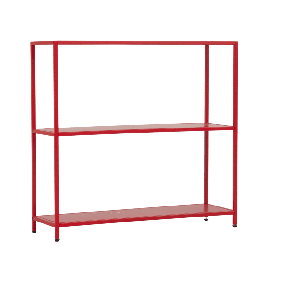 Стеллаж металлический 75х80х25, красный