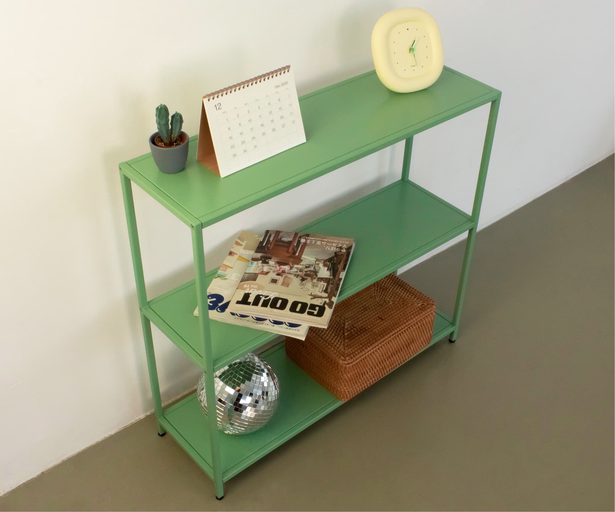 Стеллаж металлический 75х80х25, зеленый