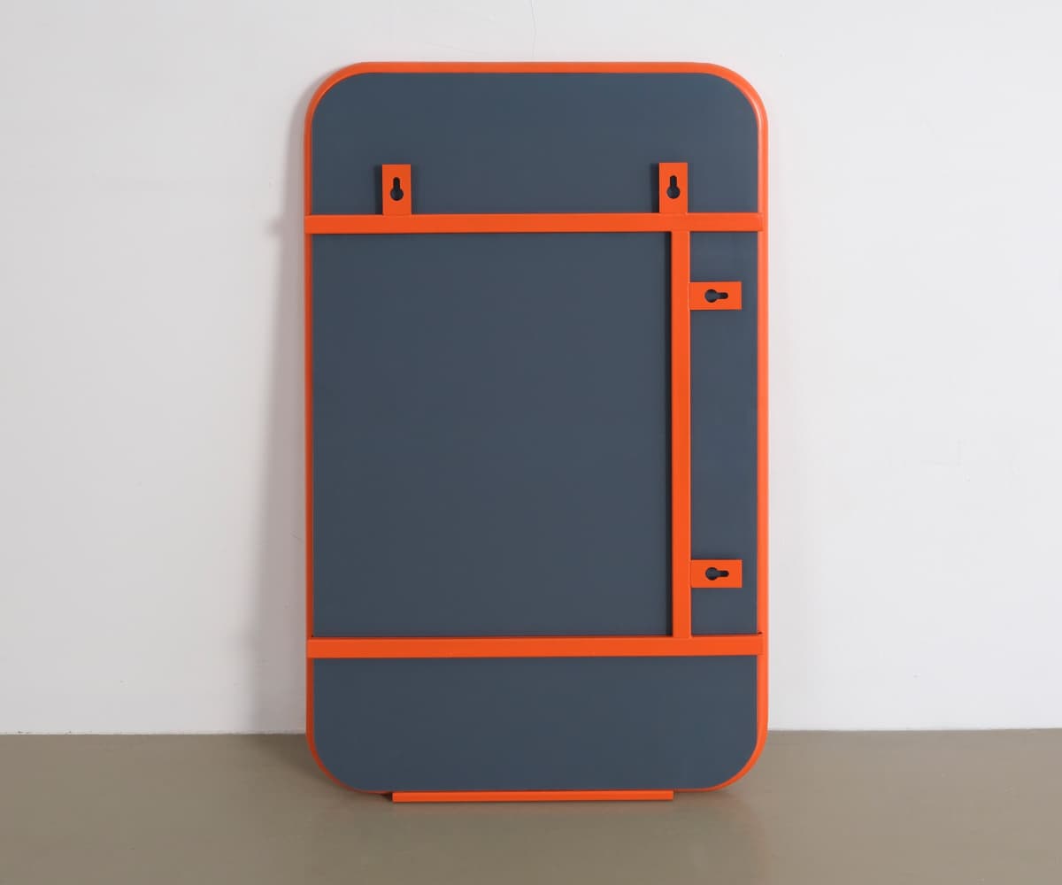 Зеркало на металлической раме 50х80 см, оранжевое