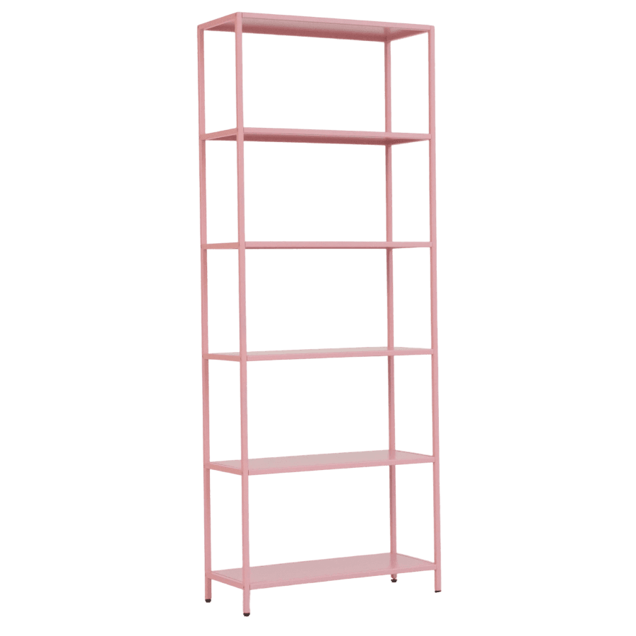 Стеллаж металлический 155х60х25, розовый