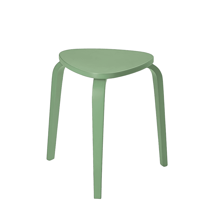 Табурет из фанеры, зеленый