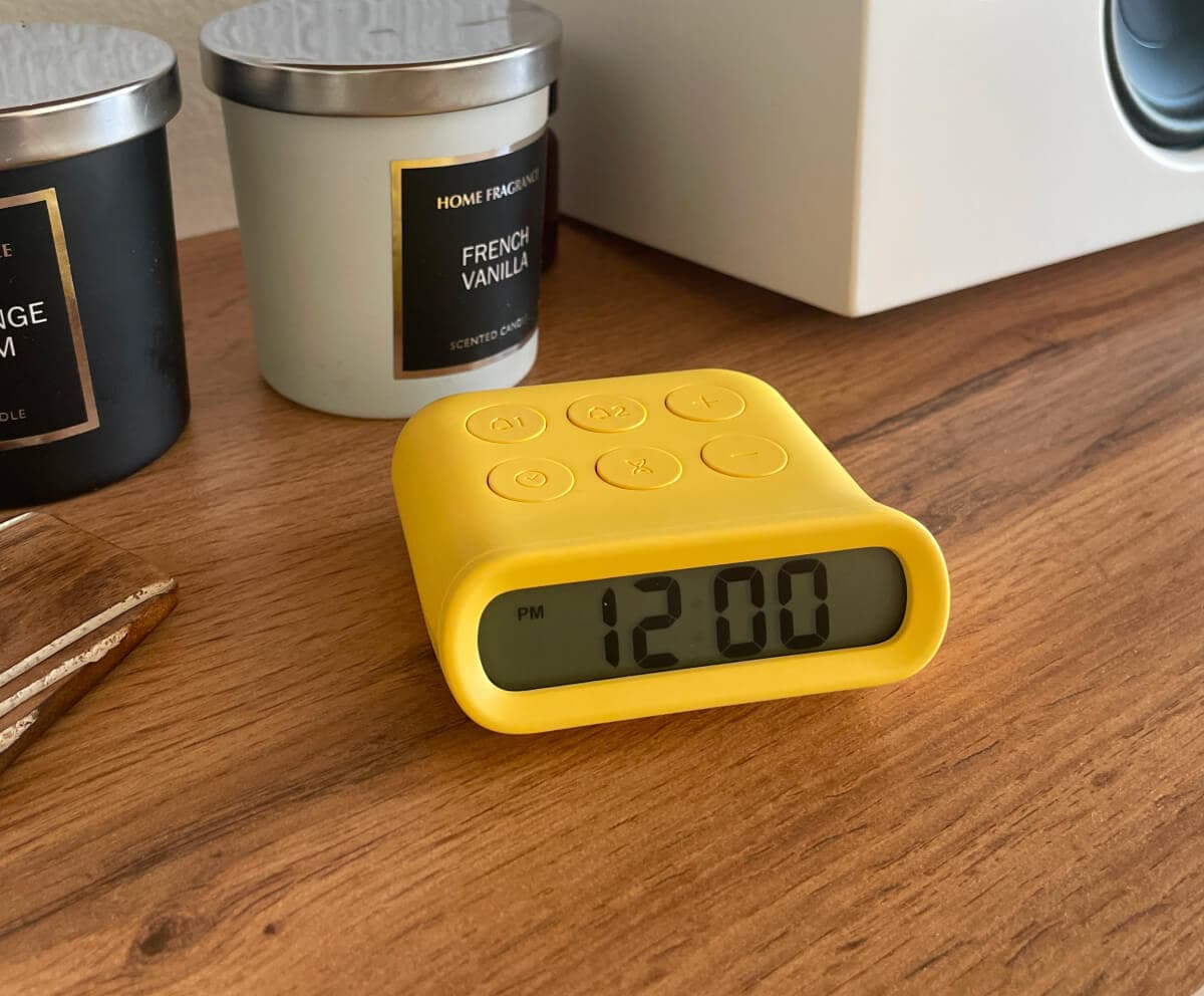 Настольные часы-будильник MUID, желтые