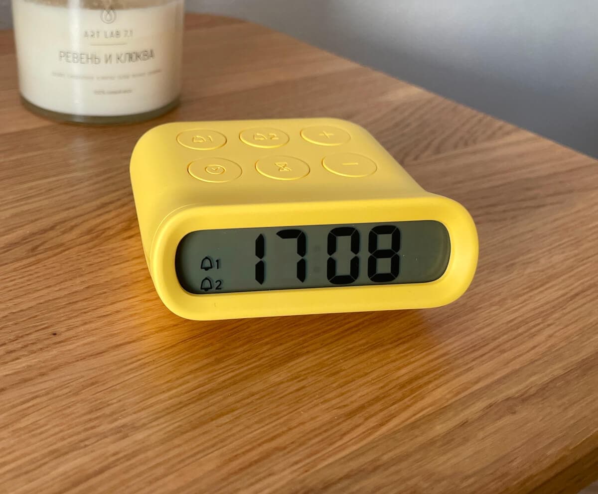 Настольные часы-будильник MUID, желтые
