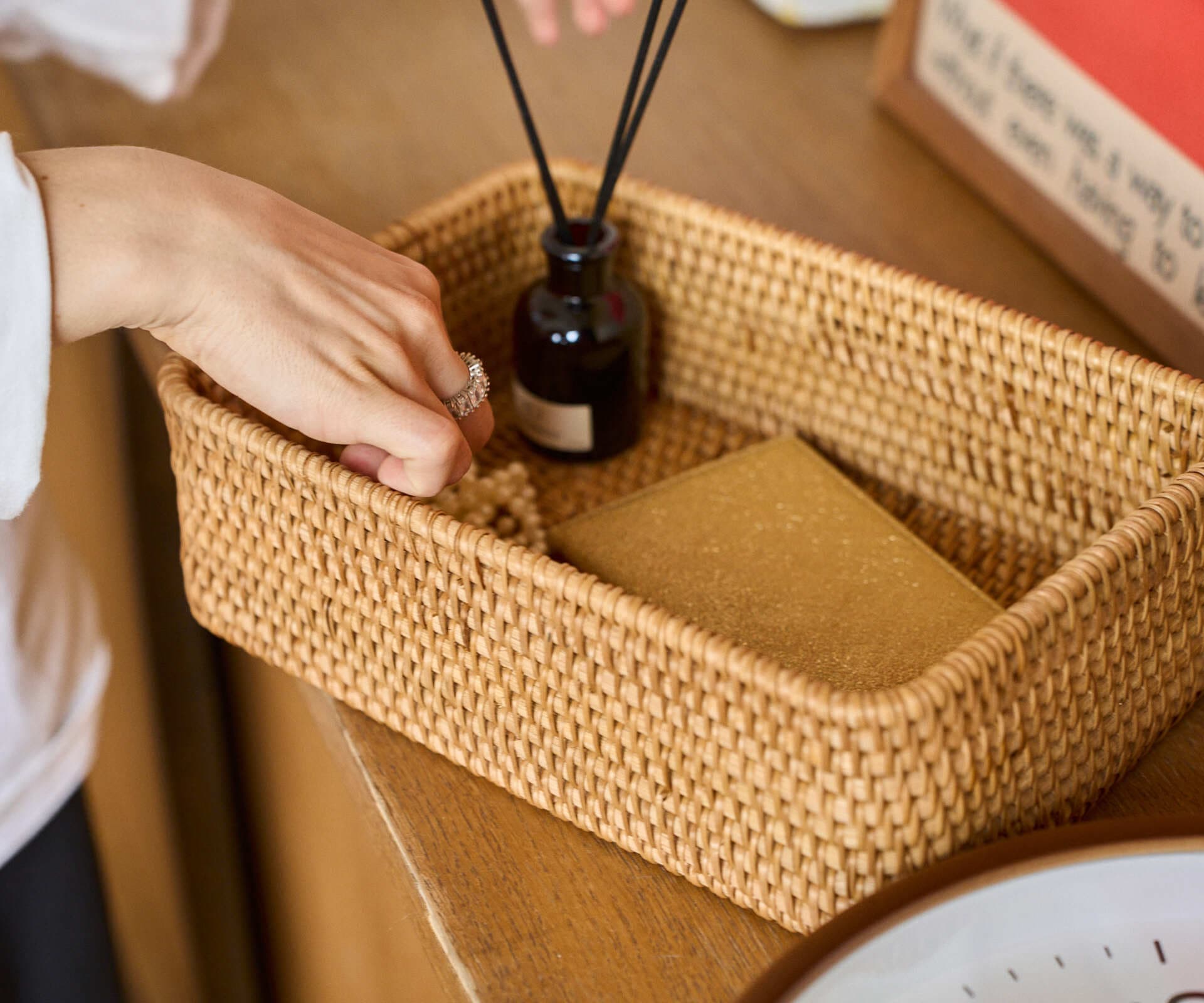 Короб из ротанга, S: 30х20х11 см