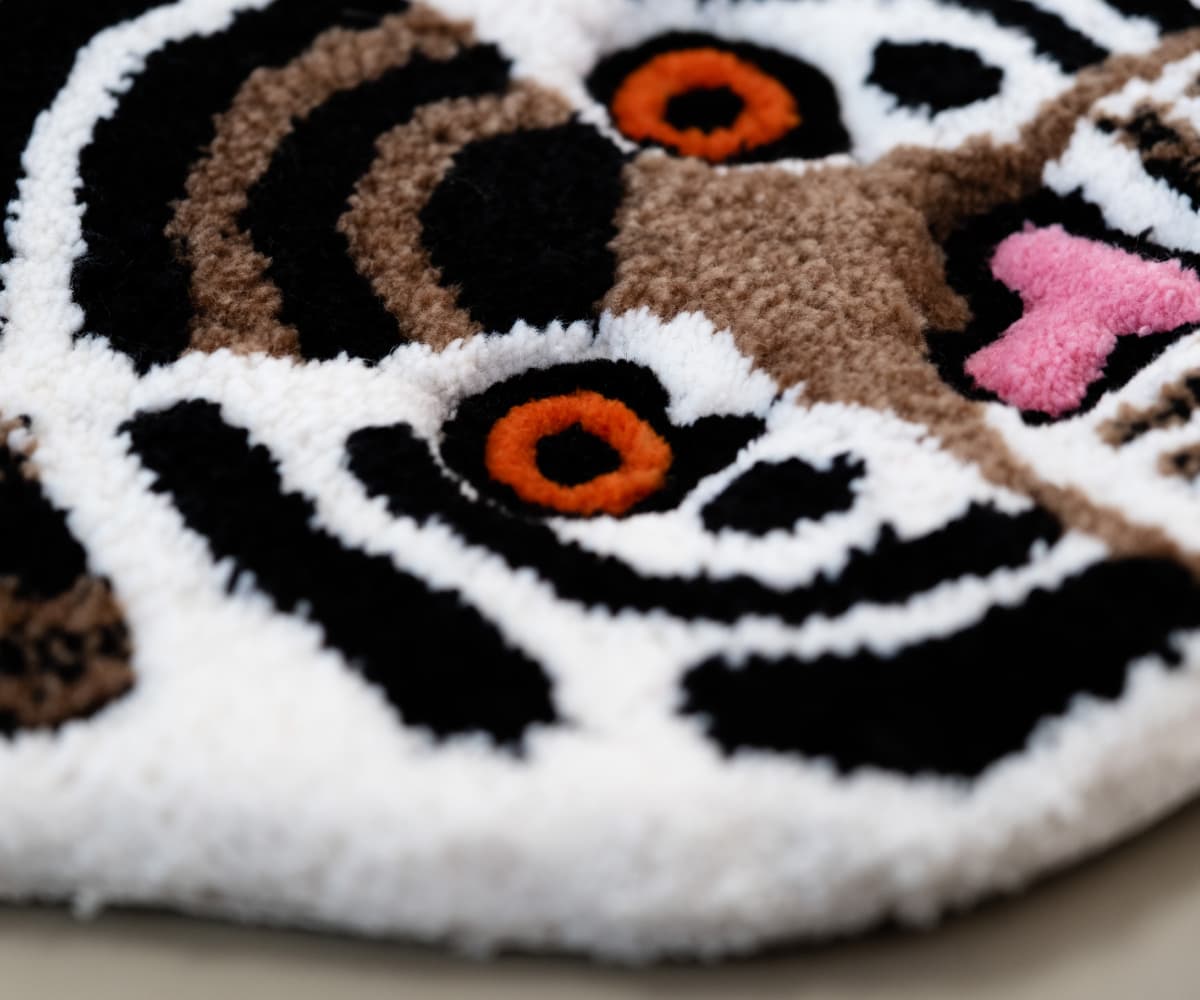 Коврик Тигр белый, 100х70 см