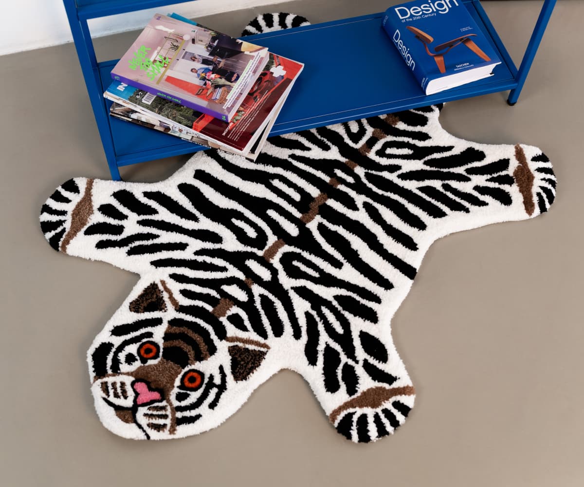 Коврик Тигр белый, 100х70 см