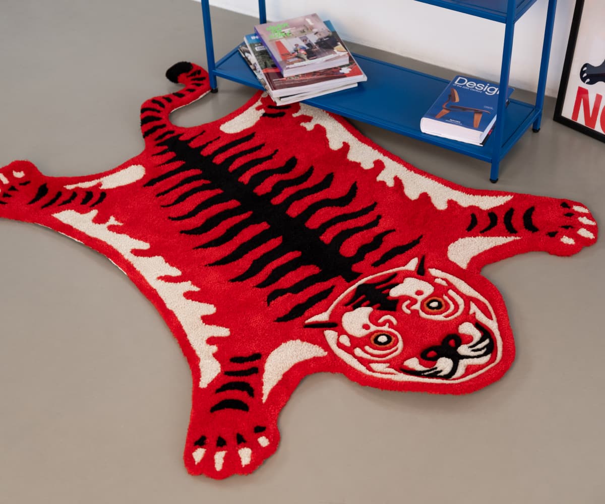 Ковер Тигр красный, 130х100 см