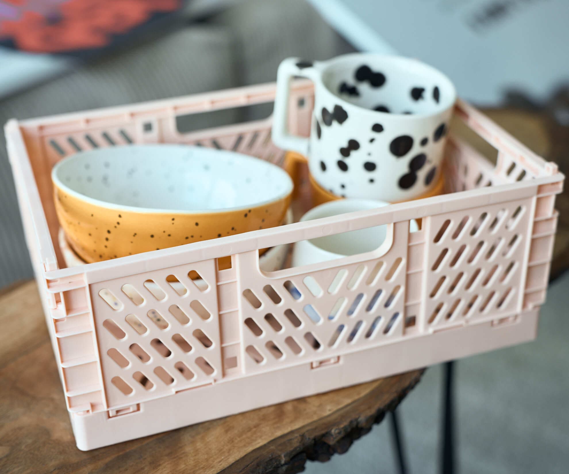 Ящик складной, розовый