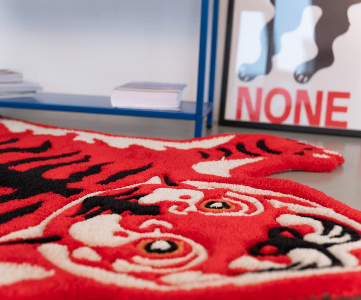 Ковер Тигр красный, 130х100 см