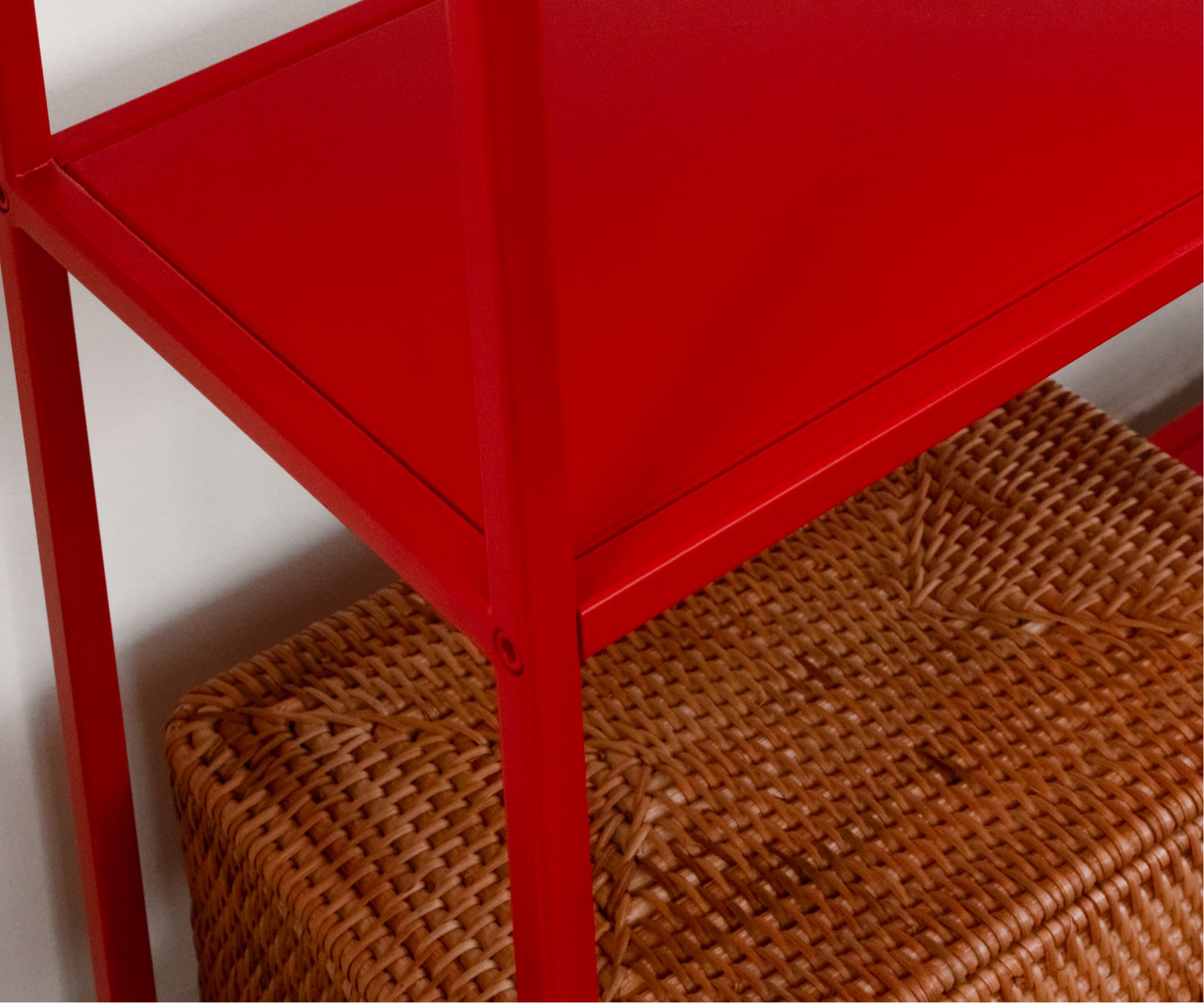 Стеллаж металлический 155х60х25, красный