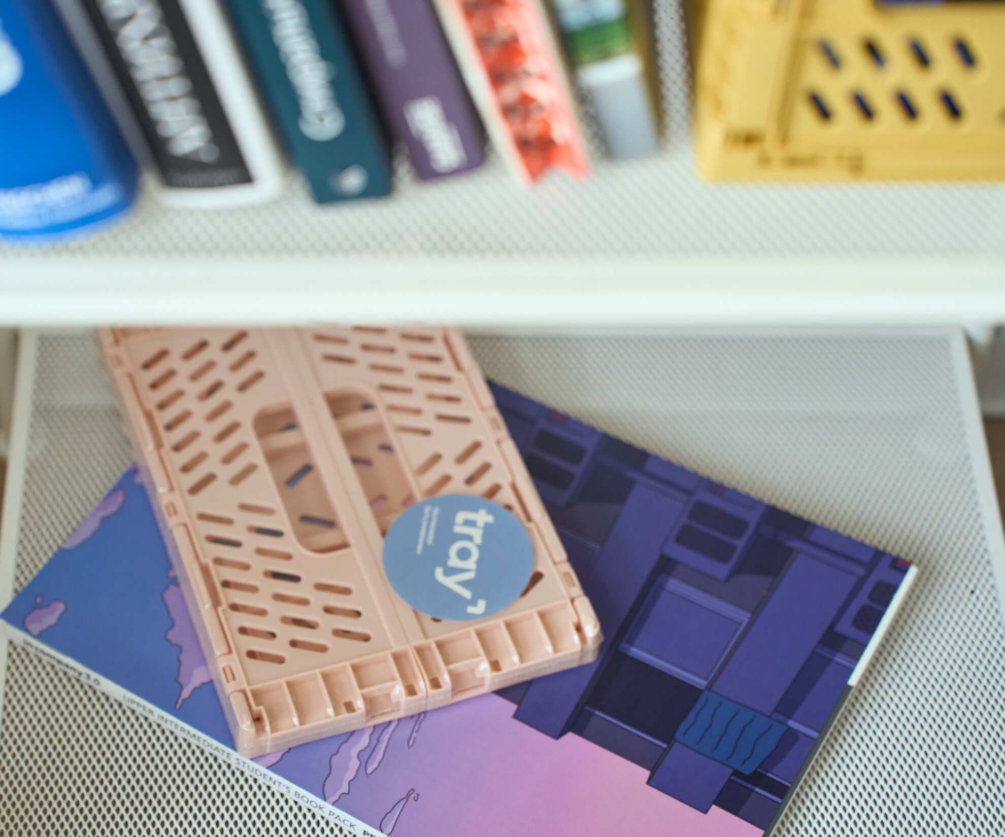 Ящик складной, розовый