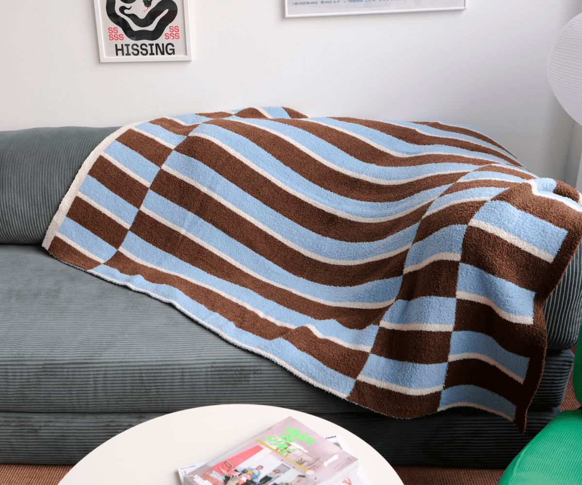 Плед в полоску, 170х120см