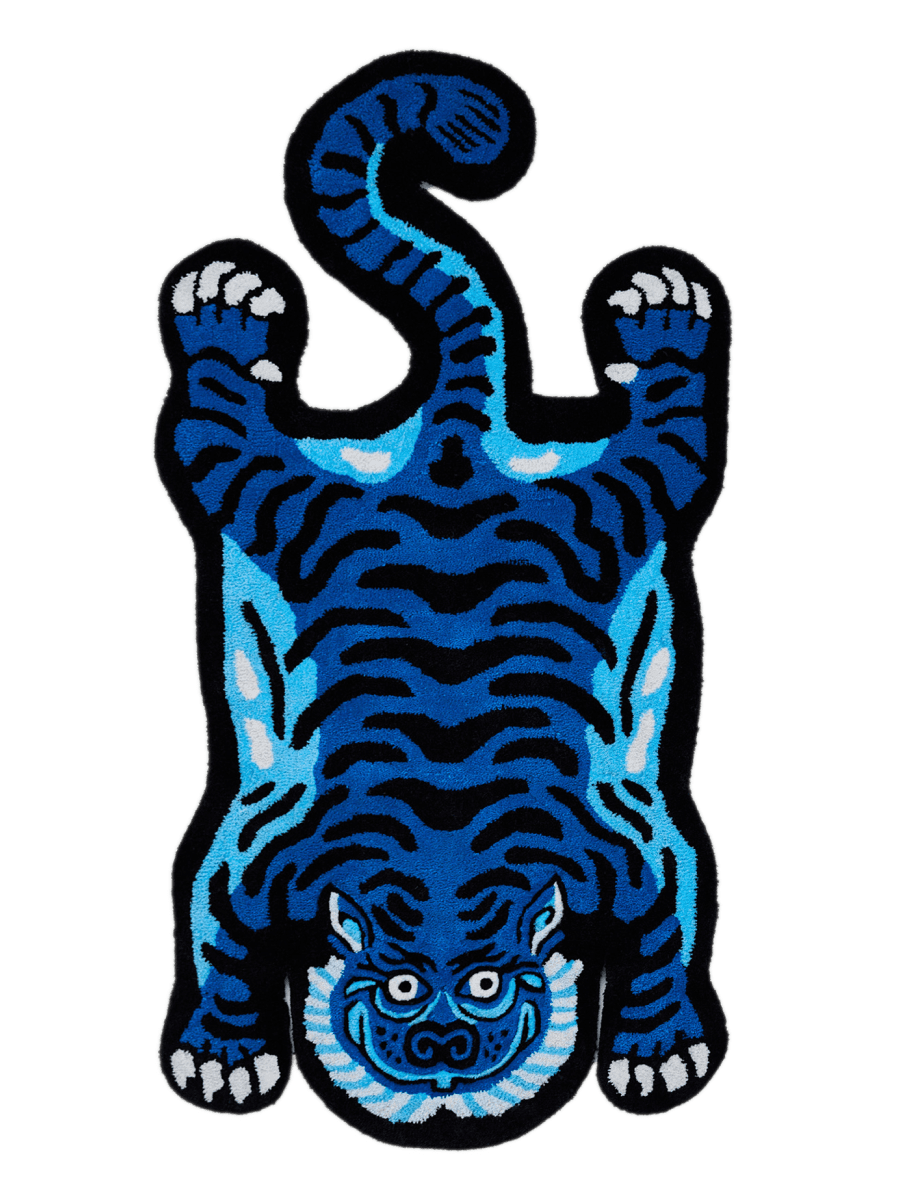 Ковер Тигр синий, 150х75