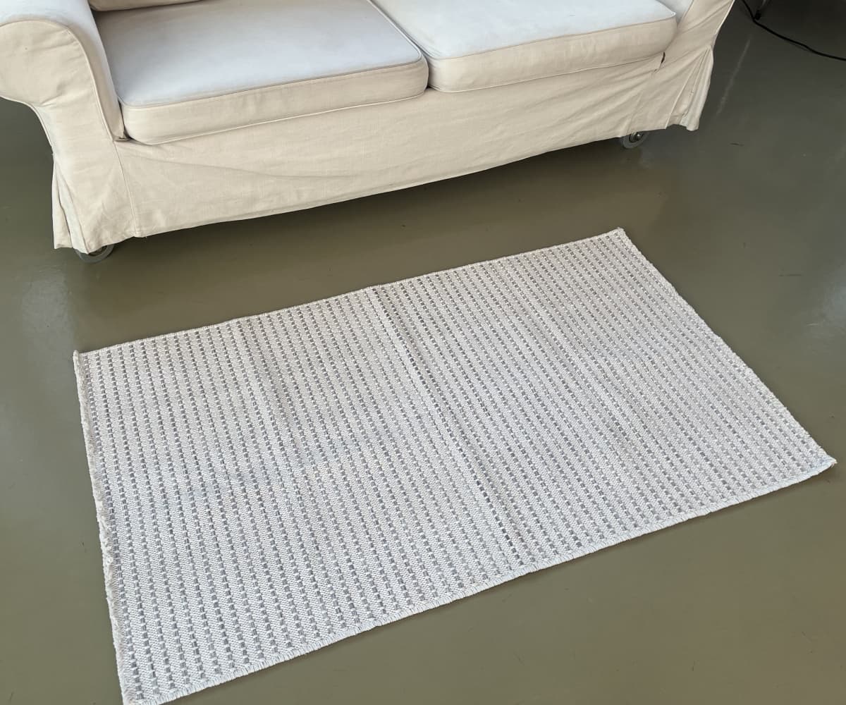 Коврик текстильный белый 150х80 см